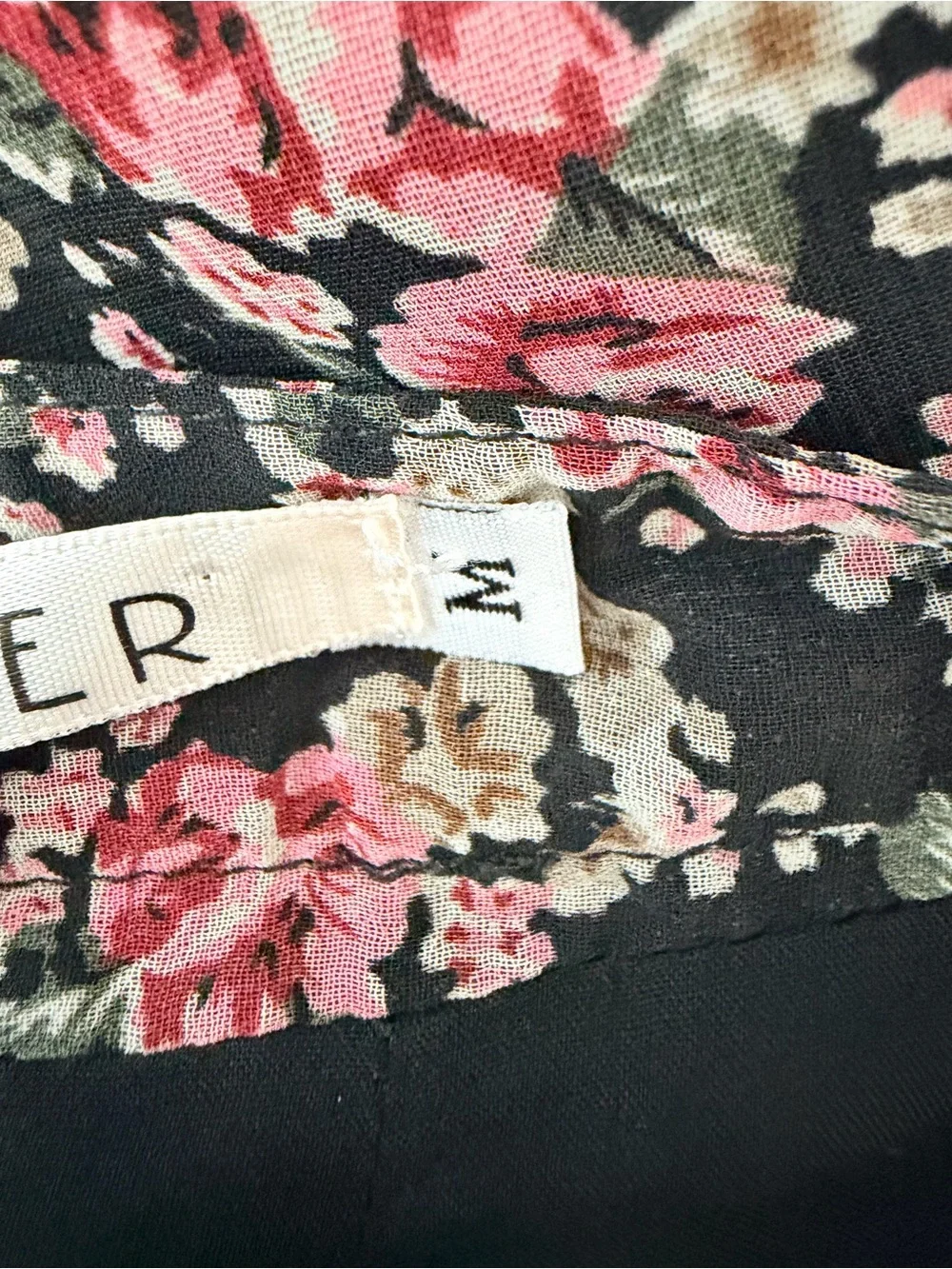 The Hanger Black and Pink Floral Skirt